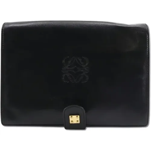 Pre-owned Leather clutches , female, Sizes: ONE SIZE - Loewe Pre-owned - Modalova