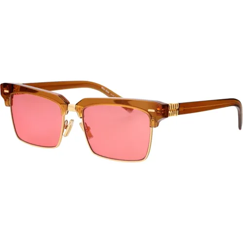 Stylische Sonnenbrille mit einzigartigem Design - Miu Miu - Modalova