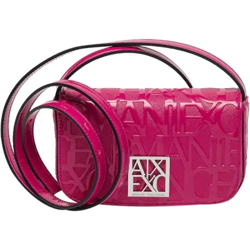 Fuchsia Schultertasche Elegant Raffiniert - Armani Exchange - Modalova