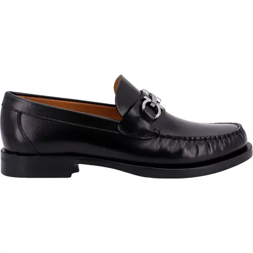 Zeitlose Lederslipper für Herren , Herren, Größe: 41 1/2 EU - Salvatore Ferragamo - Modalova