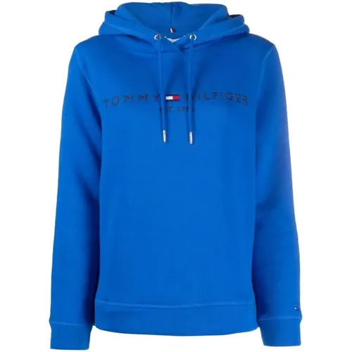 Regular hilfiger hoodie , female, Sizes: S, XS, M - Tommy Hilfiger - Modalova