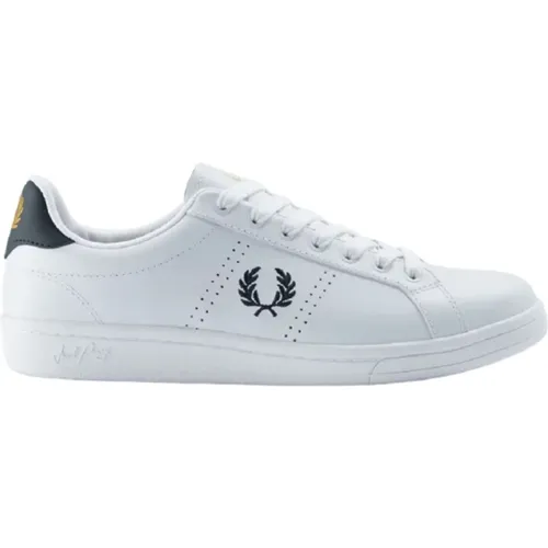 Weiße Leder Tennisschuhe , Herren, Größe: 40 EU - Fred Perry - Modalova