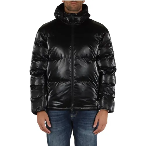 Gepolsterte Jacke mit Logodruck , Herren, Größe: 2XL - Emporio Armani EA7 - Modalova