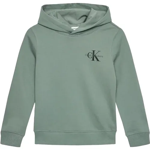 Monogramm Kapuzenpullover Einfarbig - Calvin Klein Jeans - Modalova