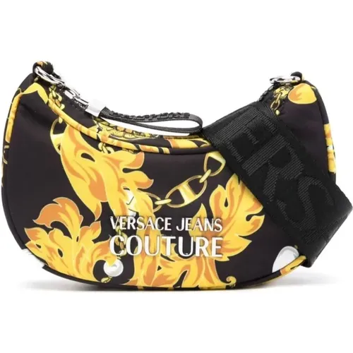 Multicolour Sporty Logo Hobo Bag , female, Sizes: ONE SIZE - Versace Jeans Couture - Modalova