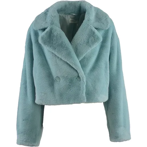 Faux Fur Jacket with Button Closure and Side Pockets , female, Sizes: M, XS - P.a.r.o.s.h. - Modalova
