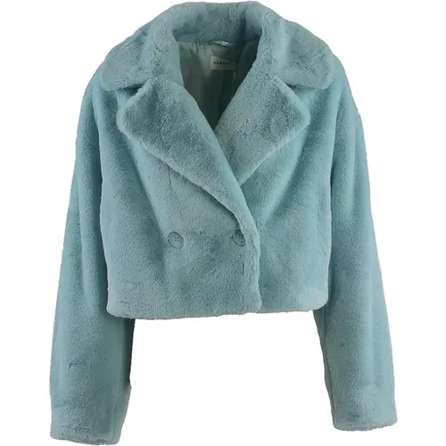 Faux Fur Jacket with Button Closure and Side Pockets , female, Sizes: XS - P.a.r.o.s.h. - Modalova