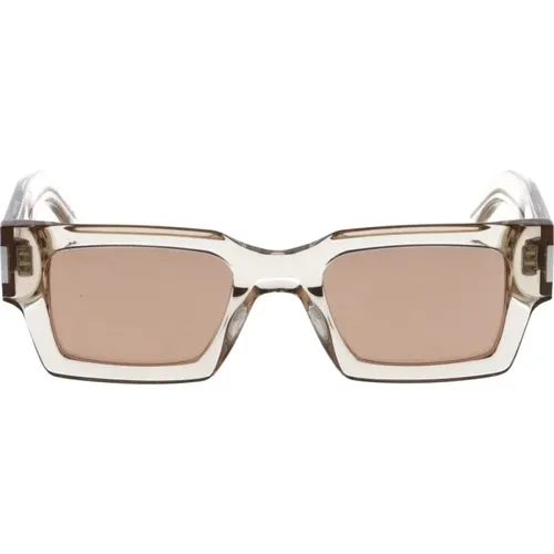 Iconic Sunglasses with Uniform Lenses , female, Sizes: 50 MM - Saint Laurent - Modalova