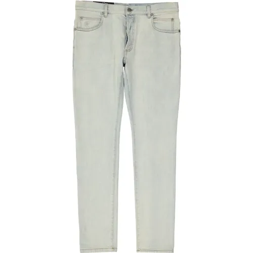 Cotton Jeans with Logo Patch , male, Sizes: W33 - Balmain - Modalova