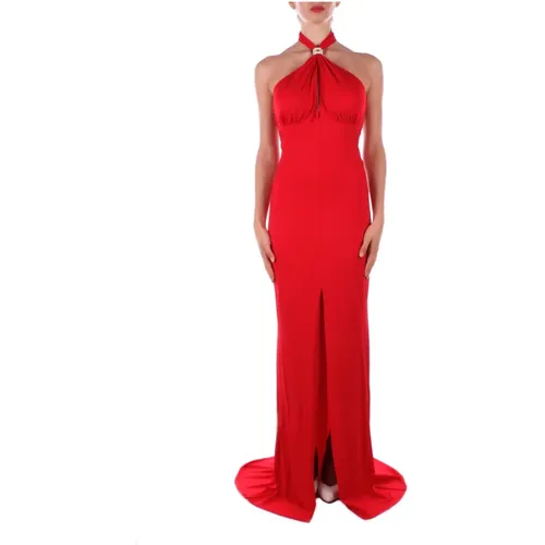 Rotes Kleid mit Beinschlitz für den Roten Teppich , Damen, Größe: XL - Elisabetta Franchi - Modalova