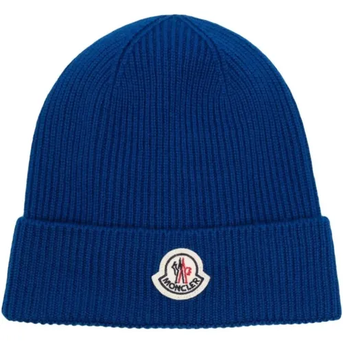 Classic Wool Beanie Hat in , unisex, Sizes: ONE SIZE - Moncler - Modalova