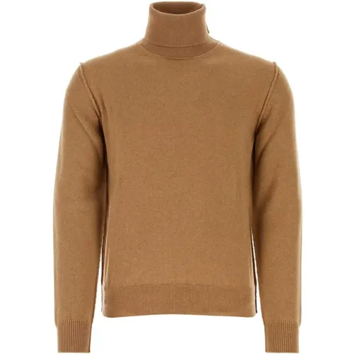 Luxuriöser Kamel Cashmere Pullover , Herren, Größe: M - Maison Margiela - Modalova