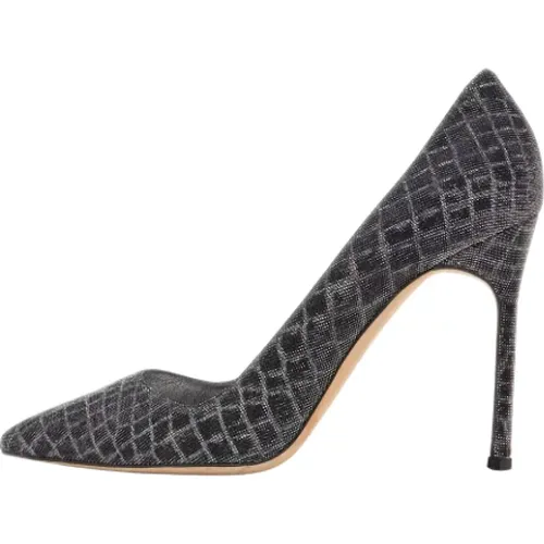 Pre-owned Fabric heels , female, Sizes: 6 1/2 UK - Manolo Blahnik Pre-owned - Modalova