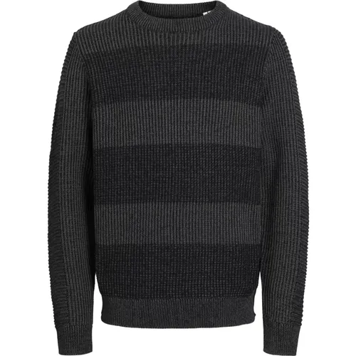 Klassischer Gestreifter Strickpullover - jack & jones - Modalova