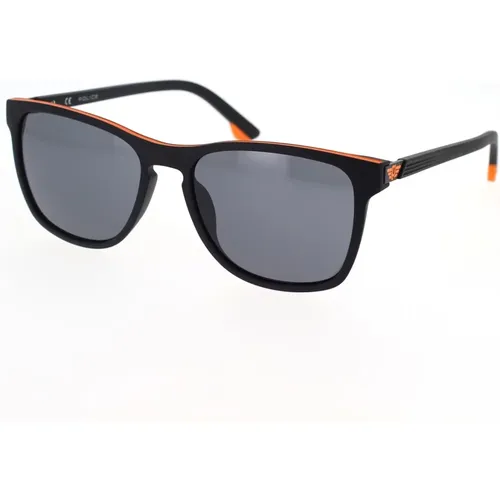 Ultra-Light Matte Sunglasses with Mirrored Lenses , male, Sizes: 55 MM - Police - Modalova
