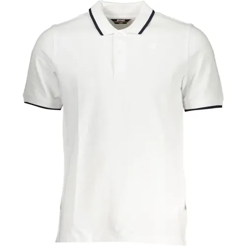 Short Sleeve Polo Shirt with Contrast Details and Logo , male, Sizes: L, 2XL - K-way - Modalova