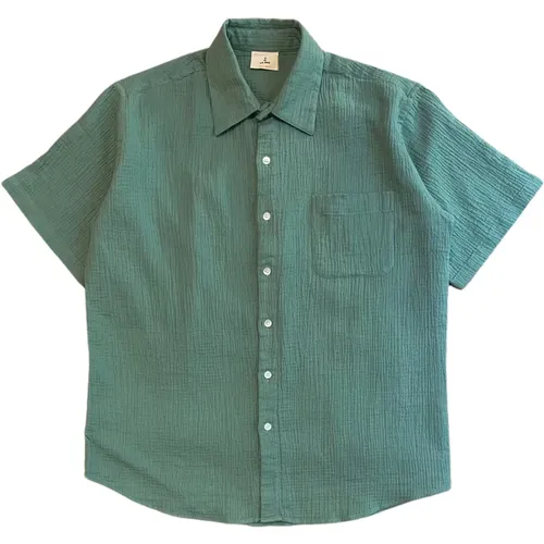Roque Short Sleeves Seerksuker Shirt Bay , male, Sizes: L, XL, S - La Paz - Modalova