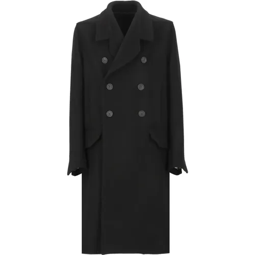 Wool Double-Breasted Coat , male, Sizes: L - Rick Owens - Modalova