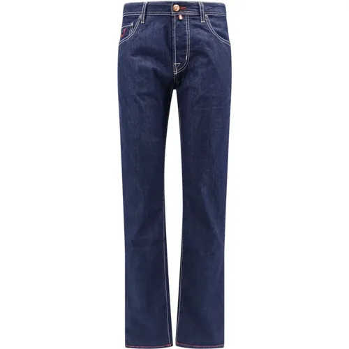 Blaue Slim Fit Jeans , Herren, Größe: W37 - Jacob Cohën - Modalova