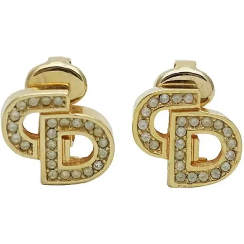 Pre-owned Metal earrings , female, Sizes: ONE SIZE - Dior Vintage - Modalova