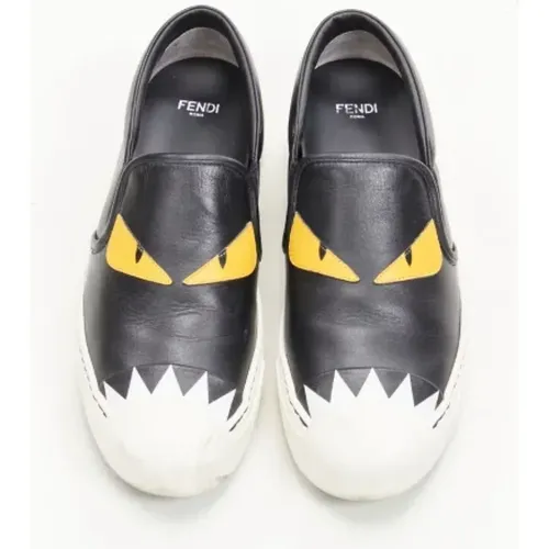 Pre-owned Leather sneakers , female, Sizes: 3 1/2 UK - Fendi Vintage - Modalova