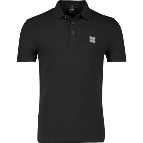 Schwarzes Poloshirt mit kurzen Ärmeln - Hugo Boss - Modalova