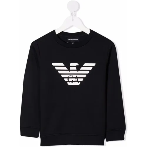 Navy Aquila Sweatshirt,Sweatshirts,Knitwear - Emporio Armani - Modalova