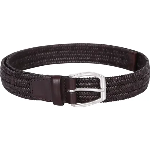 Leather belt by , male, Sizes: 100 CM, 115 CM, 110 CM, 105 CM - Orciani - Modalova
