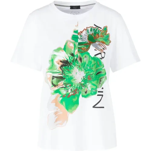 Floral Sequin Print T-Shirt , female, Sizes: XL - Marc Cain - Modalova