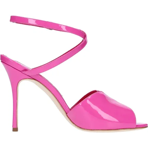 Sandalen Fuchsia , Damen, Größe: 36 1/2 EU - Manolo Blahnik - Modalova