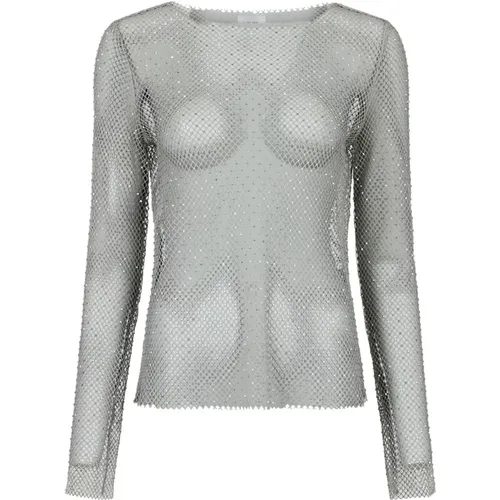 Aimee Stone Blouse Silver , female, Sizes: L, M - NEO NOIR - Modalova