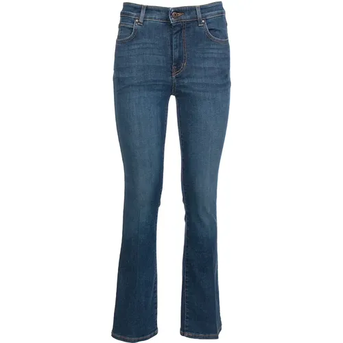 Slim Flare Denim Jeans with Butterfly Logo , female, Sizes: XS - Max Mara Weekend - Modalova