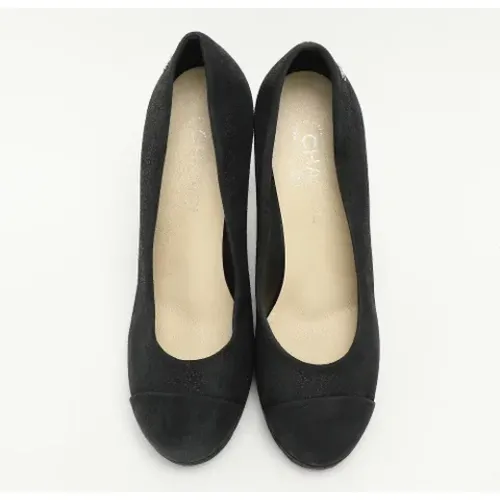 Pre-owned Suede heels , female, Sizes: 5 1/2 UK - Chanel Vintage - Modalova