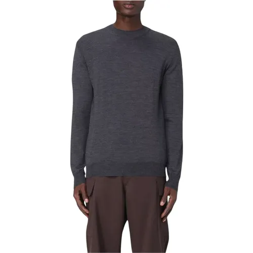 Lightweight Merino Wool Sweater with Double Crew Neck , male, Sizes: XL - Mauro Grifoni - Modalova