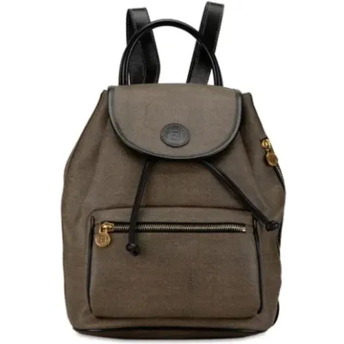 Pre-owned Plastik schultertasche , Damen, Größe: ONE Size - Fendi Vintage - Modalova