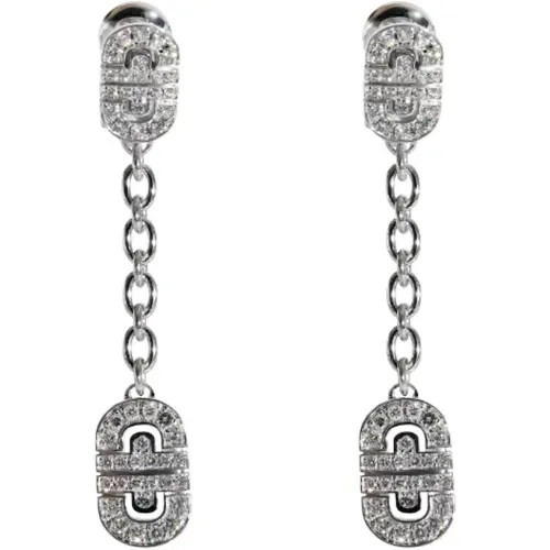 Pre-owned White Gold earrings , female, Sizes: ONE SIZE - Bvlgari Vintage - Modalova