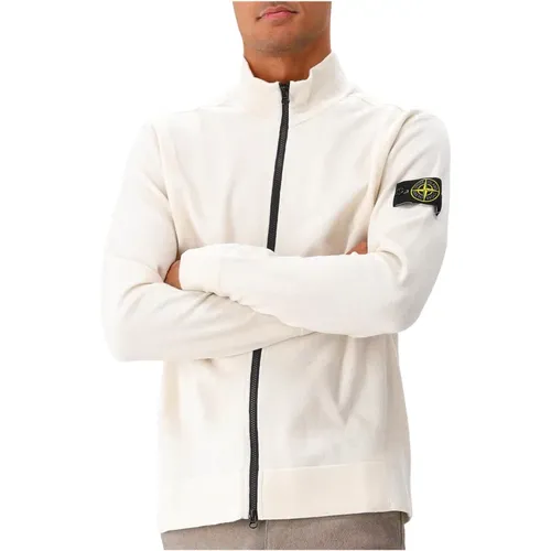 Wollmischung Reißverschlussweste , Herren, Größe: L - Stone Island - Modalova