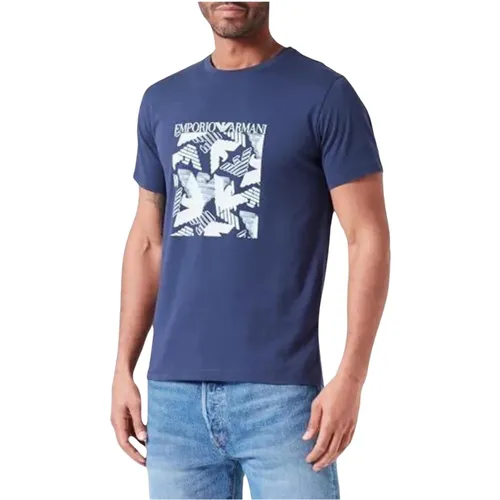 Men's T-Shirt Spring/Summer Collection , male, Sizes: 2XL, M, XL, S, L - Emporio Armani - Modalova