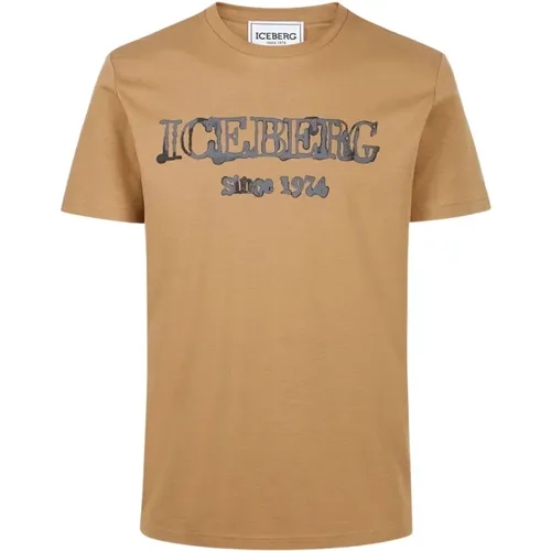 Wasserstil Logo T-shirt , Herren, Größe: S - Iceberg - Modalova