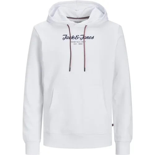 Henry Kapuzensweatshirt mit Logo-Print , Herren, Größe: 2XL - jack & jones - Modalova