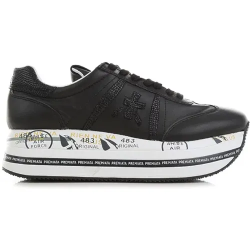 Schwarze Leder Beth_6012 Sneakers für Damen , Damen, Größe: 35 EU - Premiata - Modalova