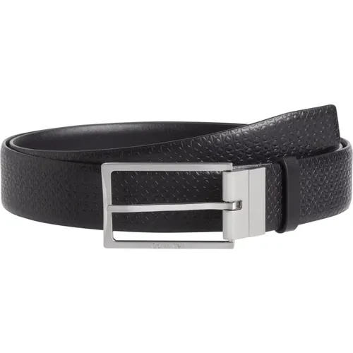 Schwarzer Mono Gürtel , Herren, Größe: 110 CM - Calvin Klein - Modalova