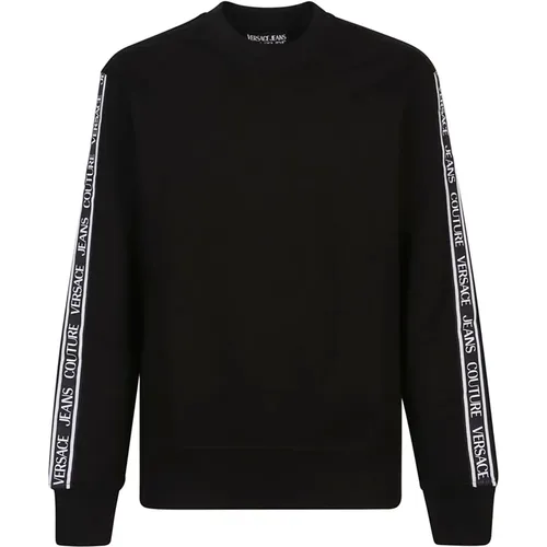 Tape Sweatshirt , male, Sizes: L, XL - Versace Jeans Couture - Modalova