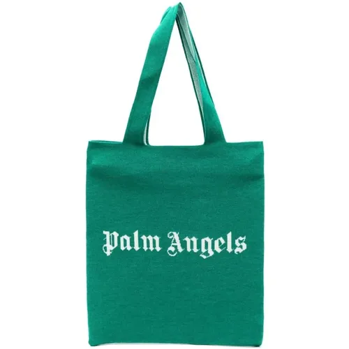 Stylish Wool Blend Tote Bag , male, Sizes: ONE SIZE - Palm Angels - Modalova
