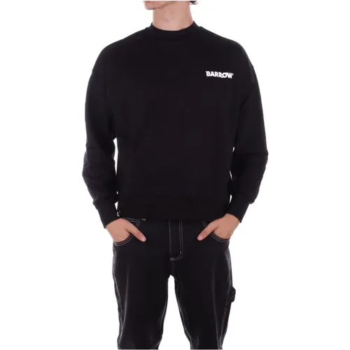 Schwarzer Logo Pullover , Herren, Größe: M - BARROW - Modalova