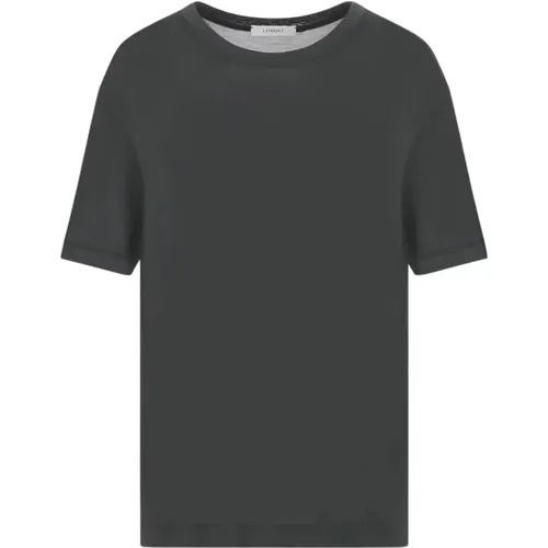 Grey Silk Crew Neck T-shirt , male, Sizes: L, M - Lemaire - Modalova