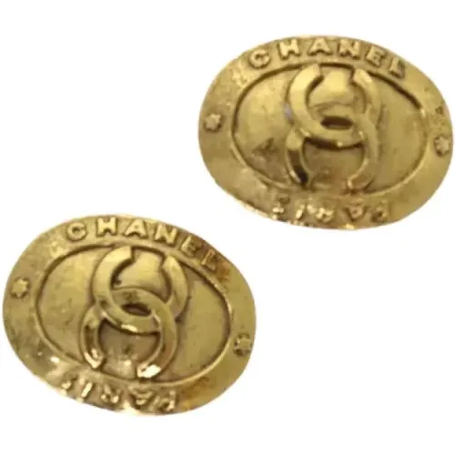 Pre-owned Metal earrings , female, Sizes: ONE SIZE - Chanel Vintage - Modalova