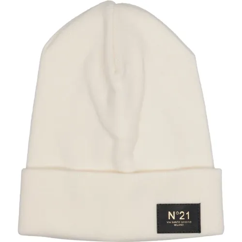 Beiger Hut mit Logo-Plakette N21 - N21 - Modalova