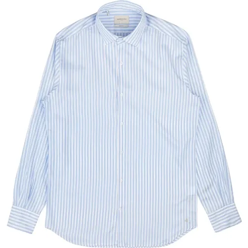 Mens Casual Shirt Blue/White , male, Sizes: XL, L, M, 2XL, S - Brooksfield - Modalova