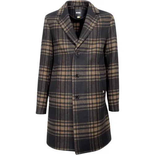Formal Slim Fit Wool Blend Coat , male, Sizes: S - Hugo Boss - Modalova